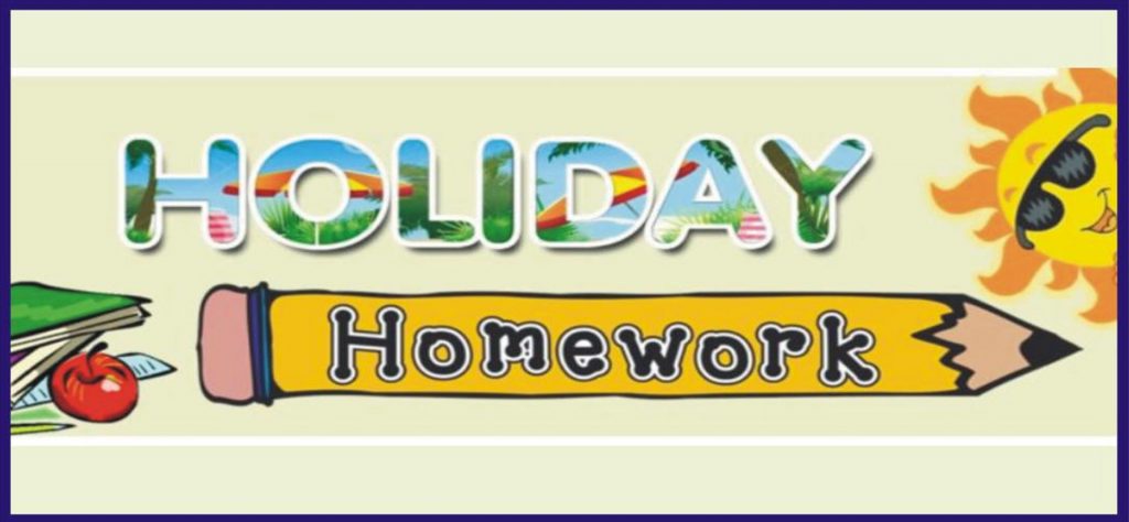 holiday homework decoration in copy